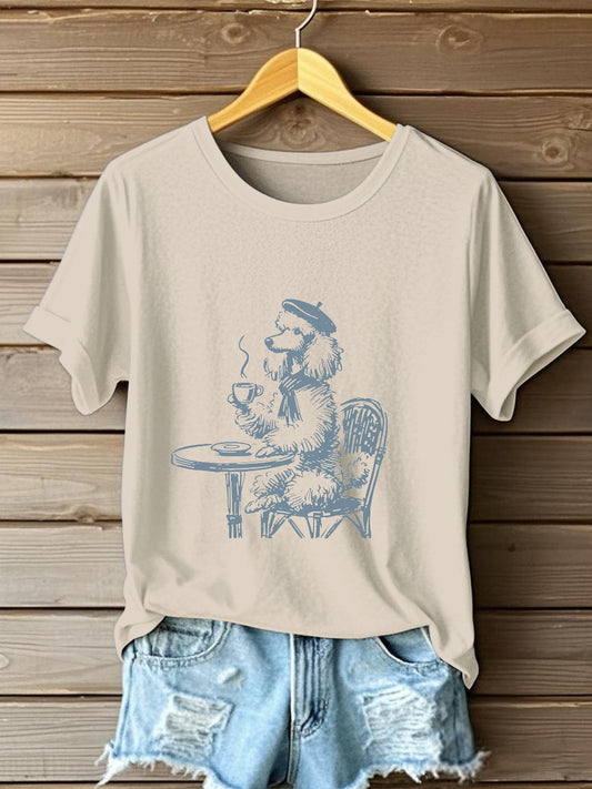 Women's  Funny Dog Day Printed T-shirt