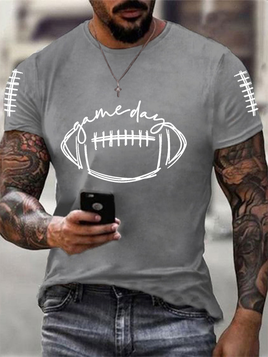Men's Football Gameday Football Fans Casual Tee