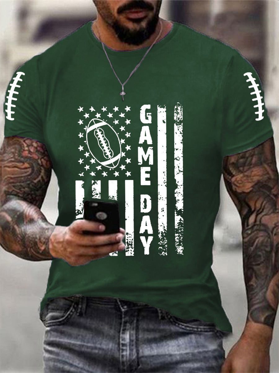 Men's Football Gameday Football Fans Casual Tee