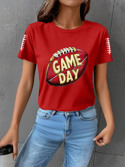 Women's Football Gameday Football Fans Casual Tee