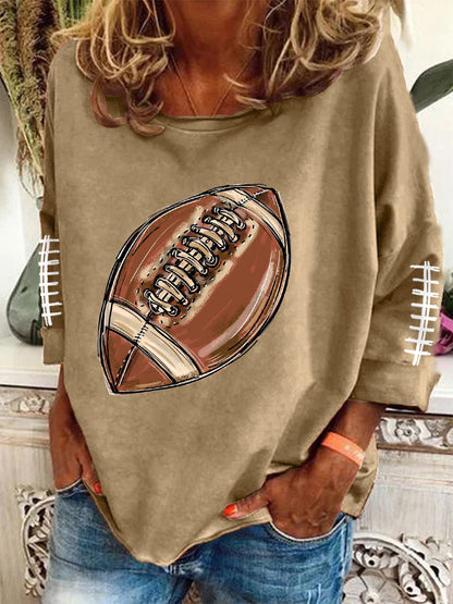 Women's Football Fans Gameday Casual Long-Sleeve Top