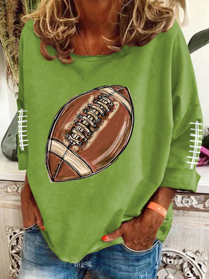 Women's Football Fans Gameday Casual Long-Sleeve Top