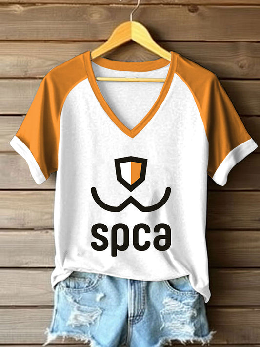 Women's save the pets V-neck T-shirts