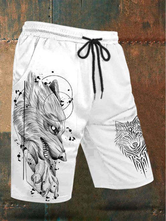 Men's Wolf Culture printed shorts