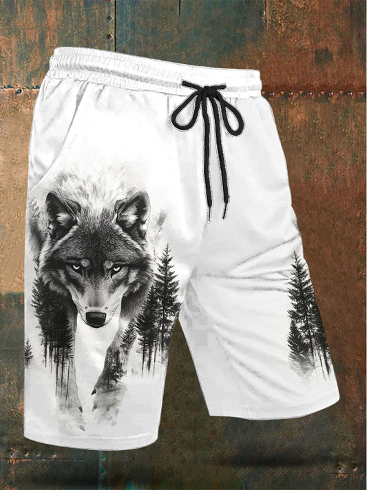 Men's Wolf Culture printed shorts