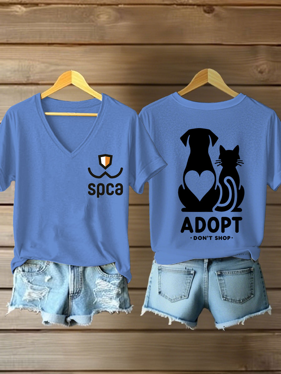 Women's SPCA V-neck T-shirts