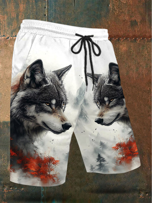 Men's Wolf Culture printed shorts