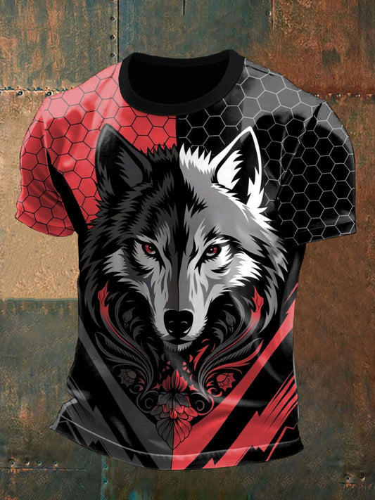 Men's wolf print t-shirts