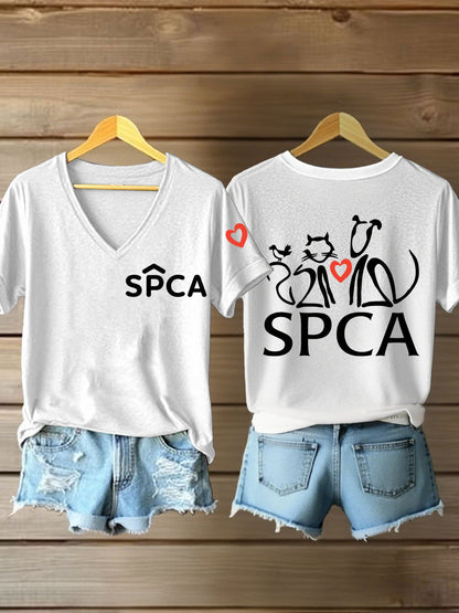 Women's SPCA V-neck T-shirts