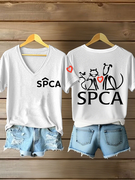 Women's SPCA V-neck T-shirts