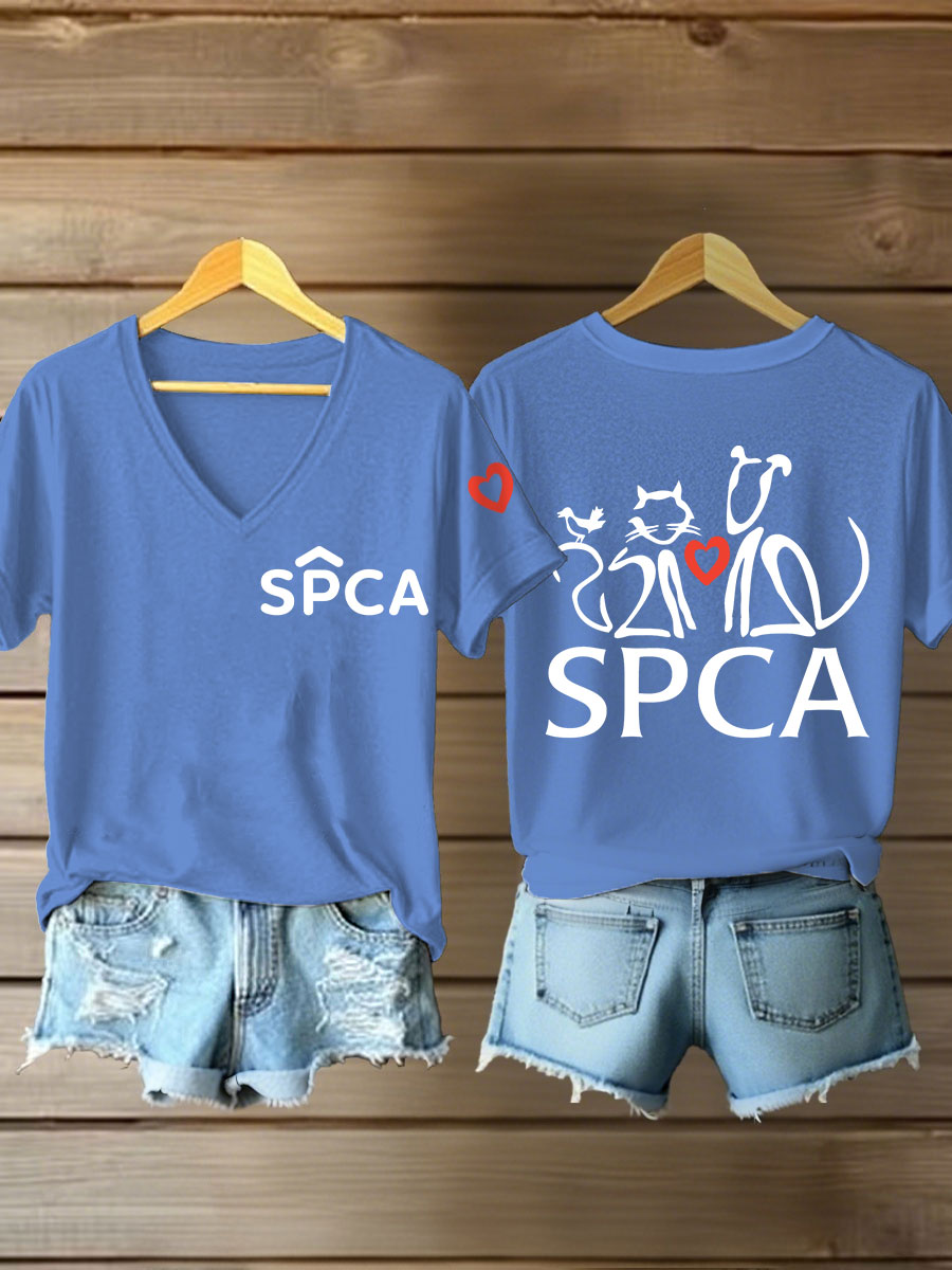 Women's SPCA V-neck T-shirts