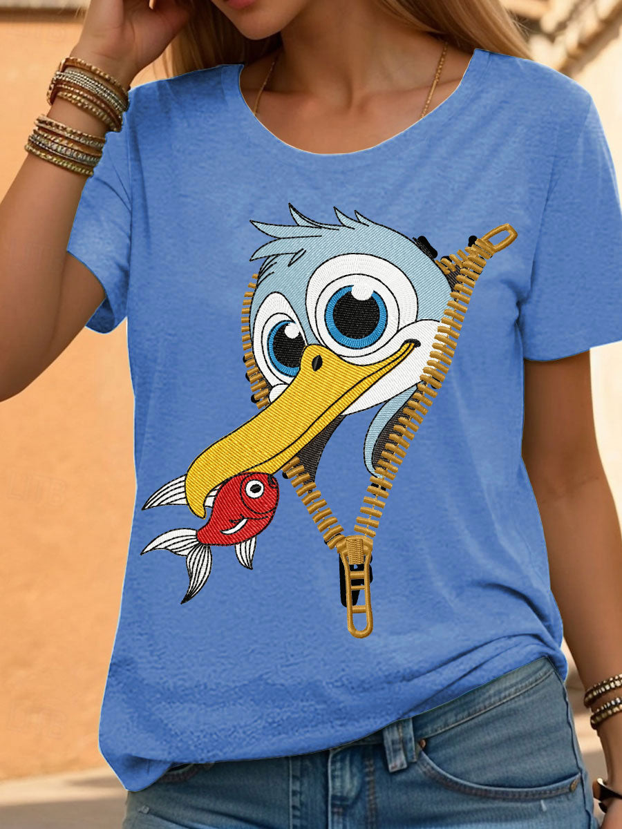 Women's zip-up pelican casual t-shirts