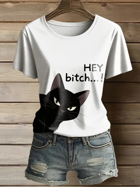 Women's Funny Cat T-shirt