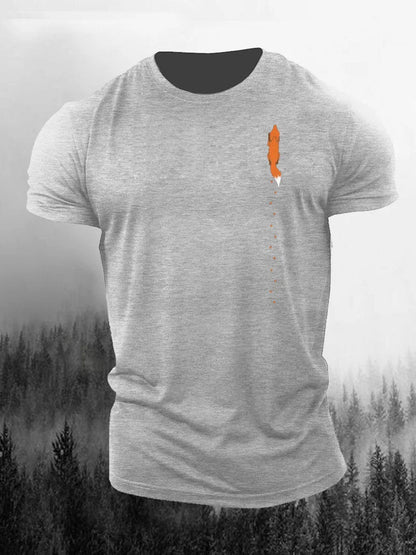 Men's Fox Print Casual T-Shirt