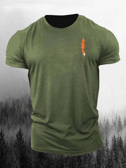 Men's Fox Print Casual T-Shirt
