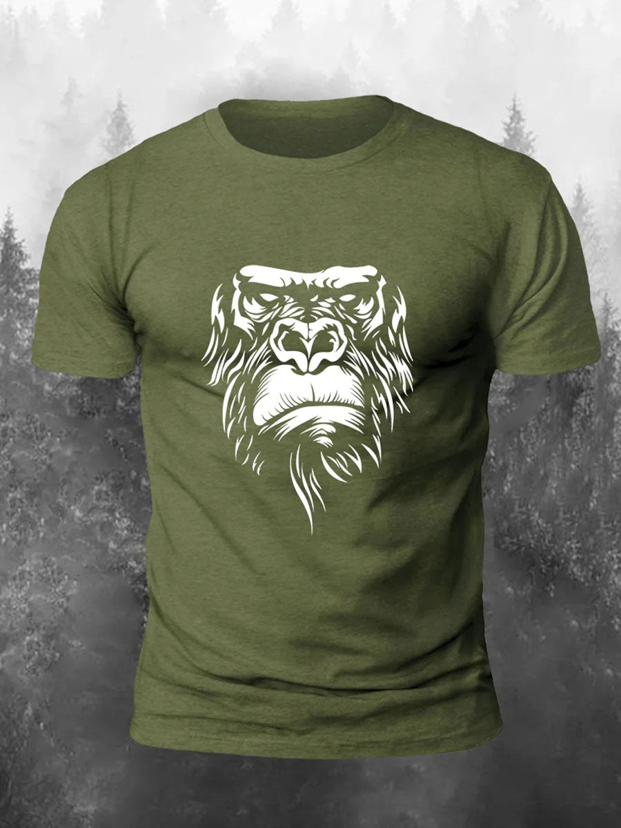 Men's Orangutan Print Casual T-Shirt
