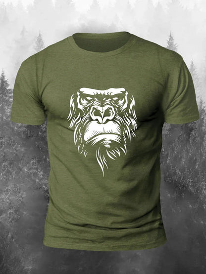 Men's Orangutan Print Casual T-Shirt