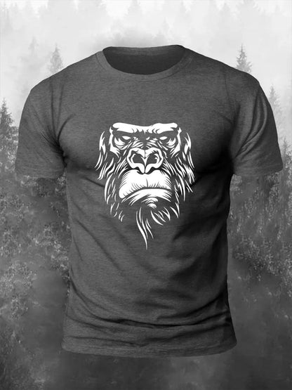 Men's Orangutan Print Casual T-Shirt