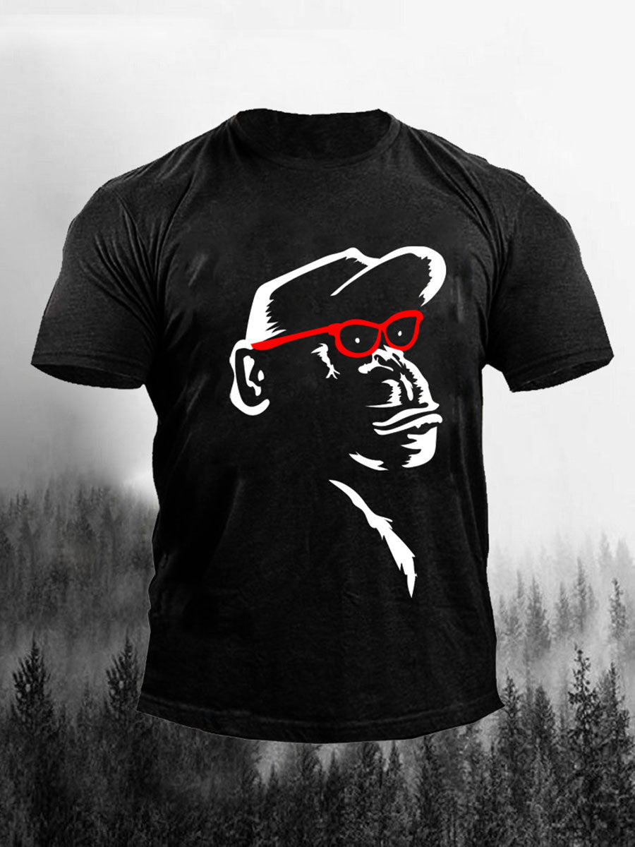 Men's Monkey Art Print Casual T-Shirt