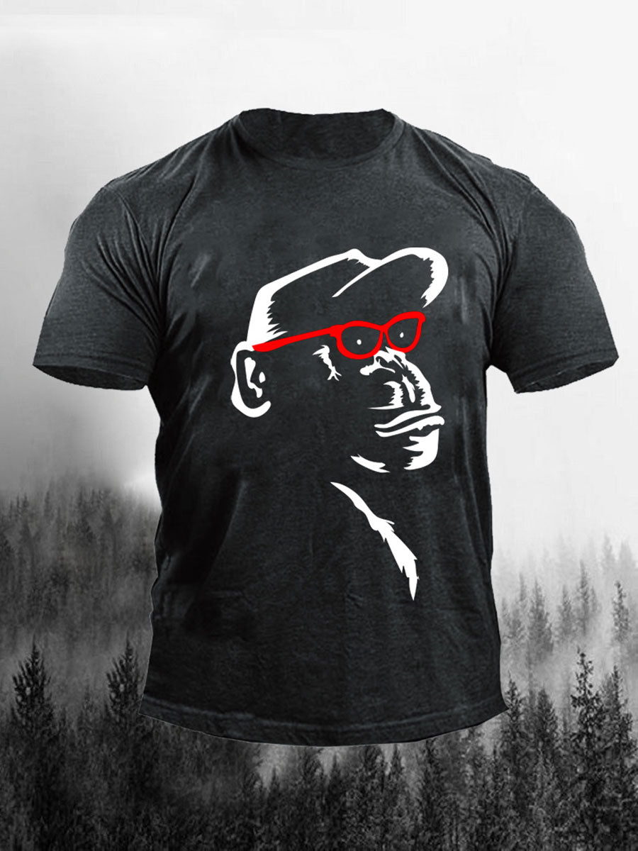 Men's Monkey Art Print Casual T-Shirt