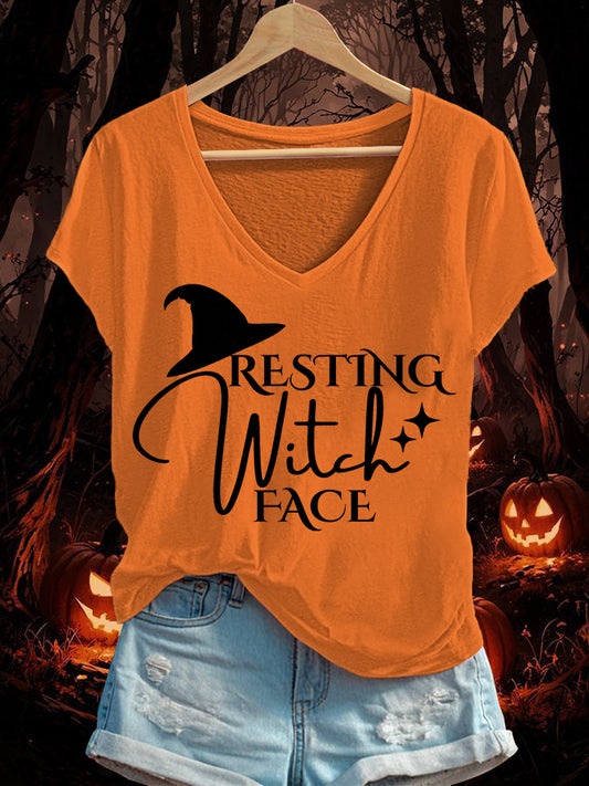 Women's Resting Witch Face V-neck T-shirt