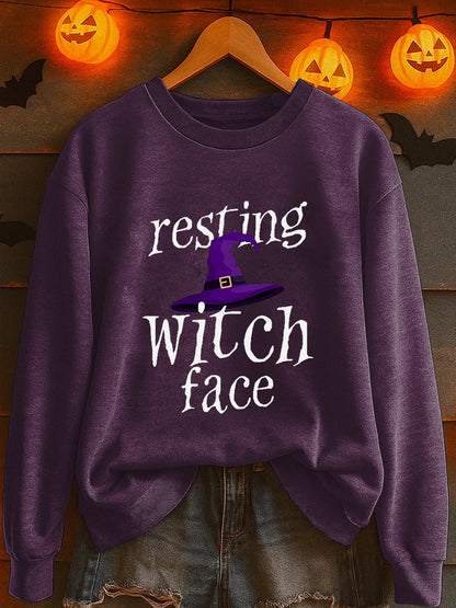 Women's Resting Witch Face Regular Sweatshirt