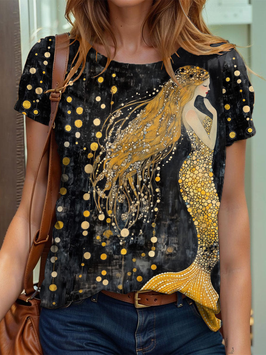 Women's Mermaid Art Print T-Shirts