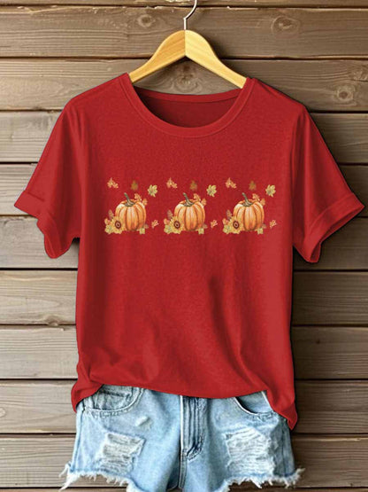 Women's Fall Iron On Short Sleeve T-Shirt