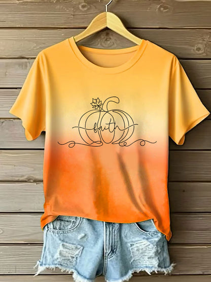 Women's Faith Print Casual T-shirt