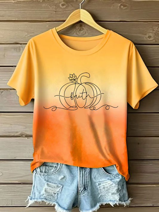Women's Faith Print Casual T-shirt