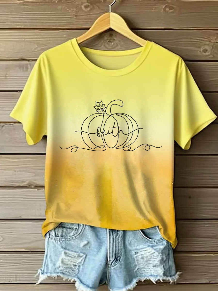 Women's Faith Print Casual T-shirt