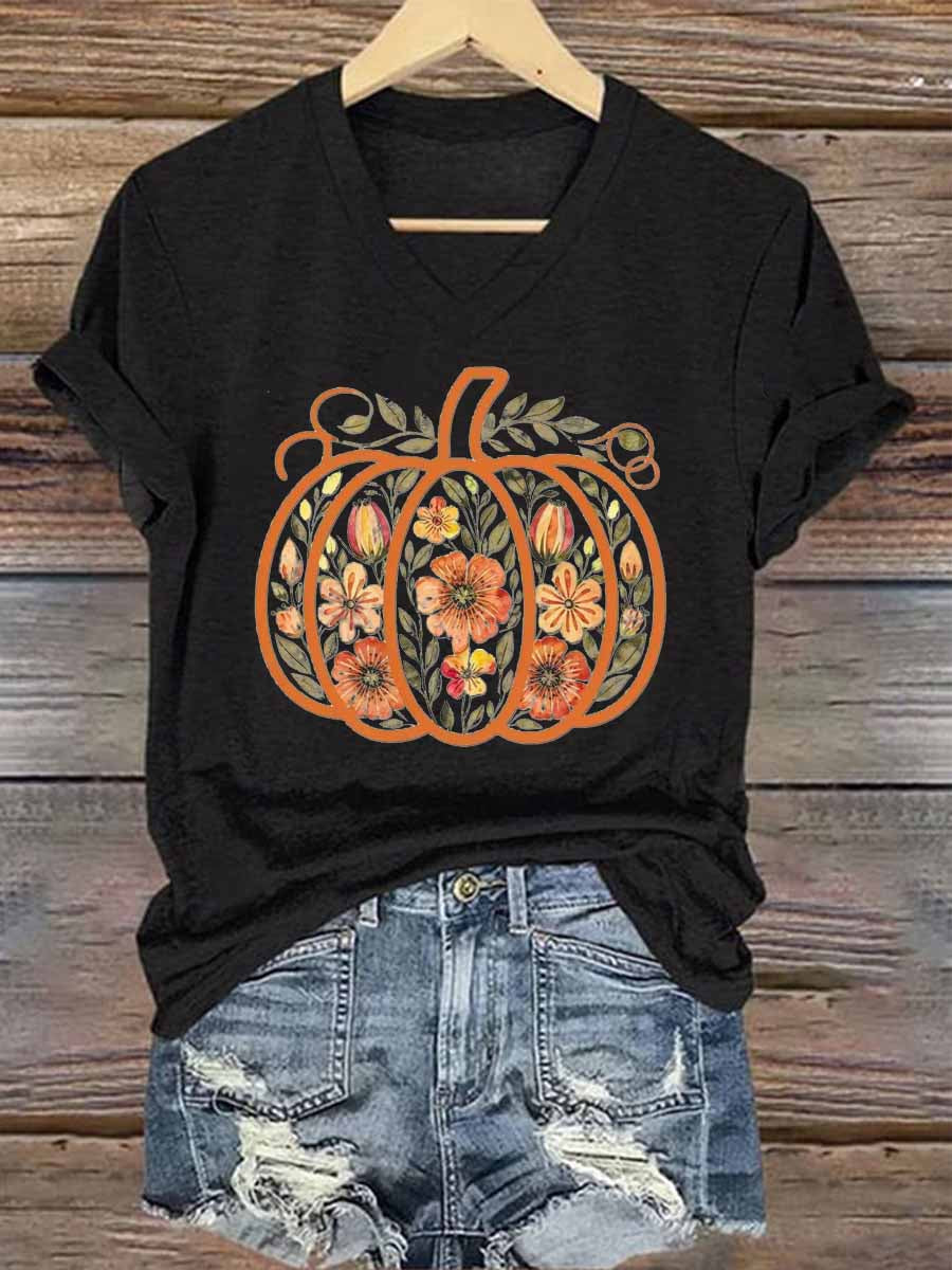Women's Fall Iron On Short Sleeve T-Shirt
