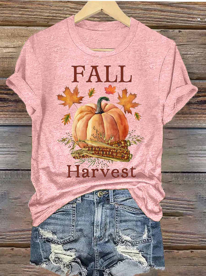 Women's Fall Iron On Short Sleeve T-Shirt