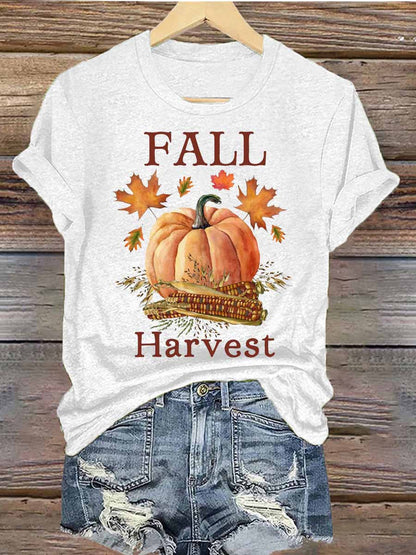 Women's Fall Iron On Short Sleeve T-Shirt