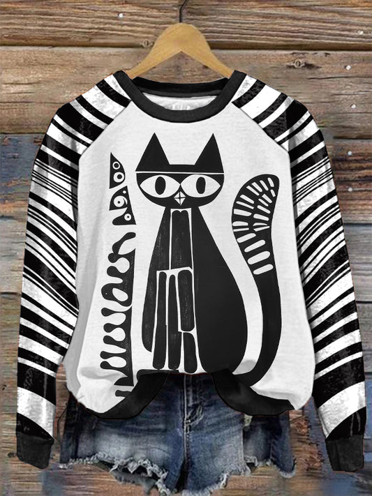 Women's Mexican Folk Art Cat Sweatshirts