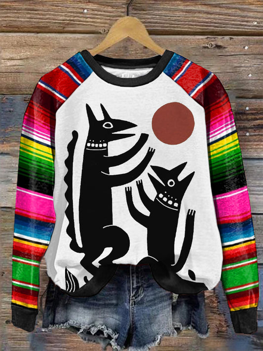 Women's Mexican Folk Art Animals Sweatshirts