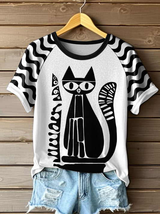 Women's Mexican Folk Art Cat T-Shirts
