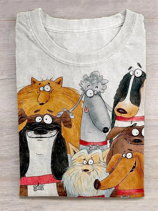 Unisex Cute Animal Print T-Shirt