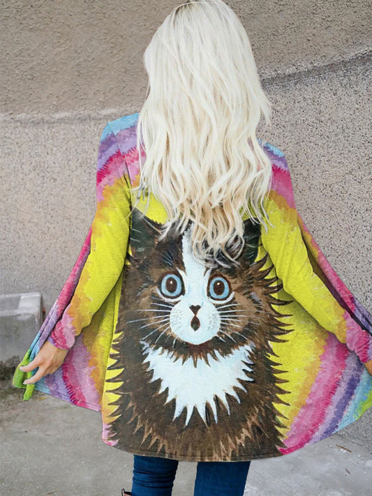 Women's Cat Print Cardigans