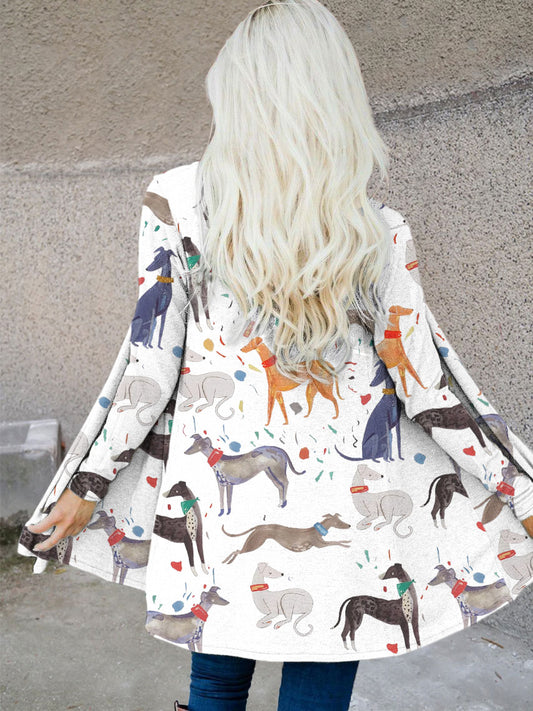 Women's Dogs Print Cardigans