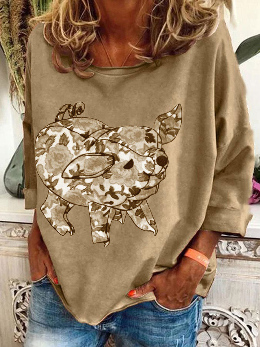Women's cute pig t-shirts
