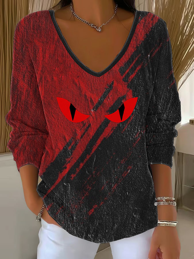 Women's Halloween Printed Casual Top