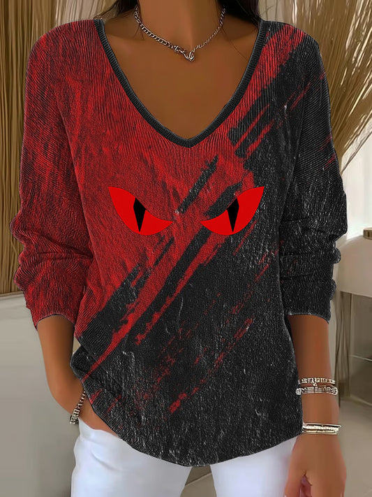 Women's Halloween Printed Casual Top