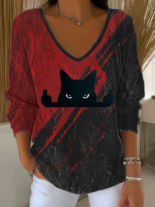 Women's Halloween Printed Casual Top