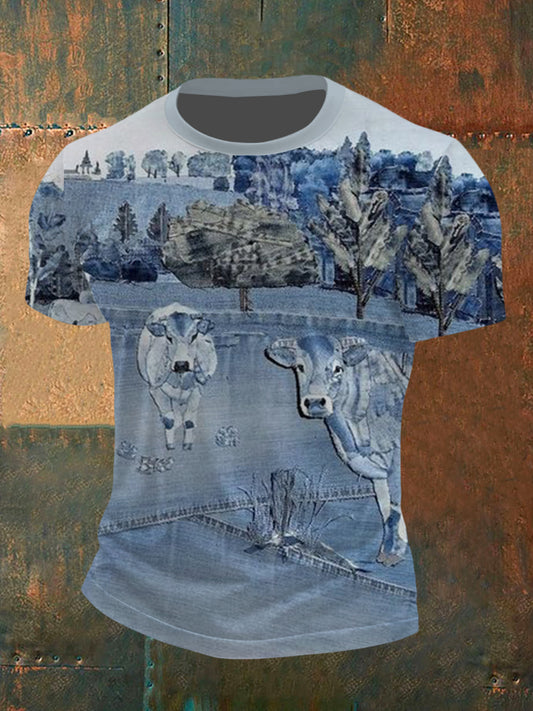 Men's Cowboys Fight Ranch Short Dleeves T-shirt