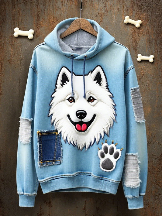 Unisex Vintage Animal Art Print Casual Hoodie