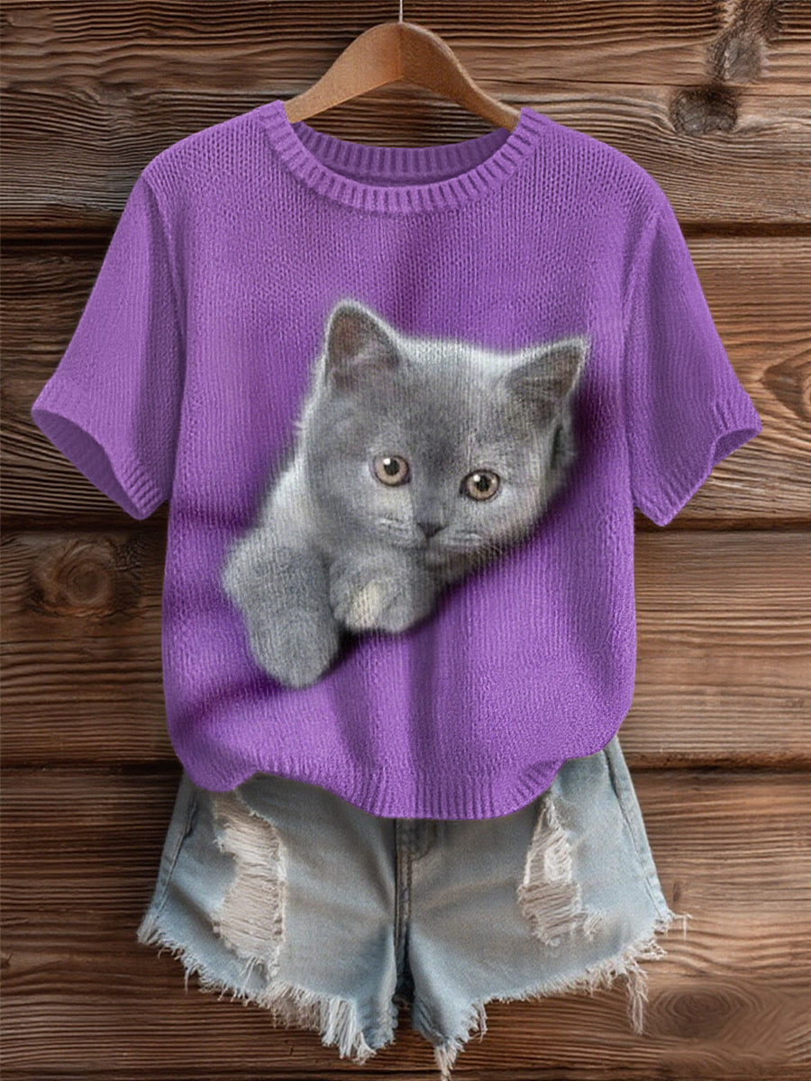 Women's Cat Cozy Knit Sweater