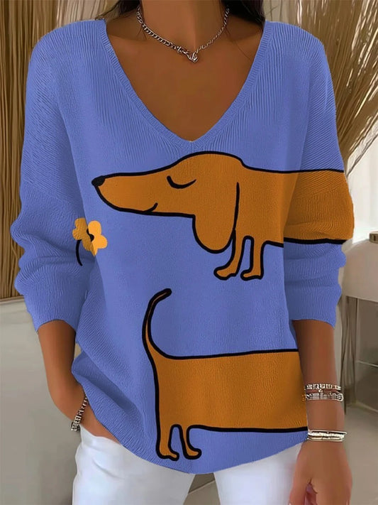 Women's Vintage Animal Print Cotton Top