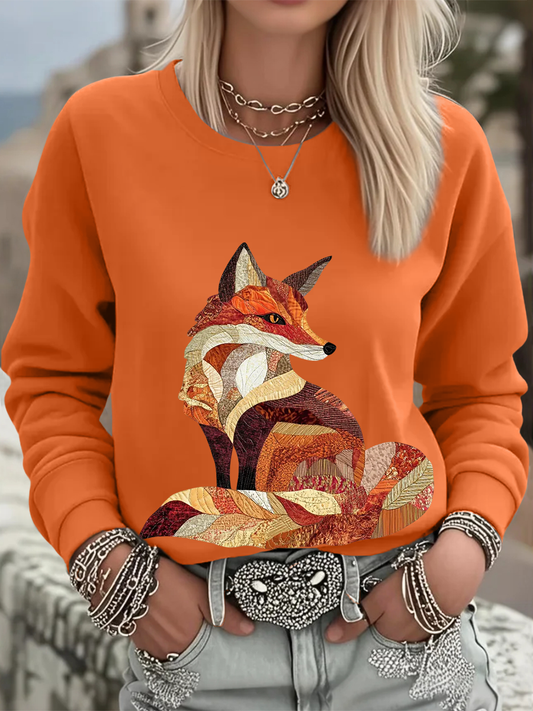 Women's autumn animals Regular Sweatshirt