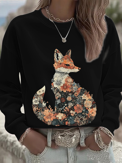 Women's autumn animals Regular Sweatshirt